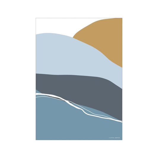 Poster Horizon Blau A3 Anwendung