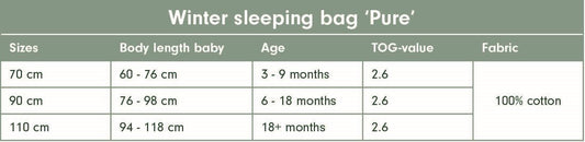 Schlafsack Winter 70 cm Pure Pink Blush Anwendung