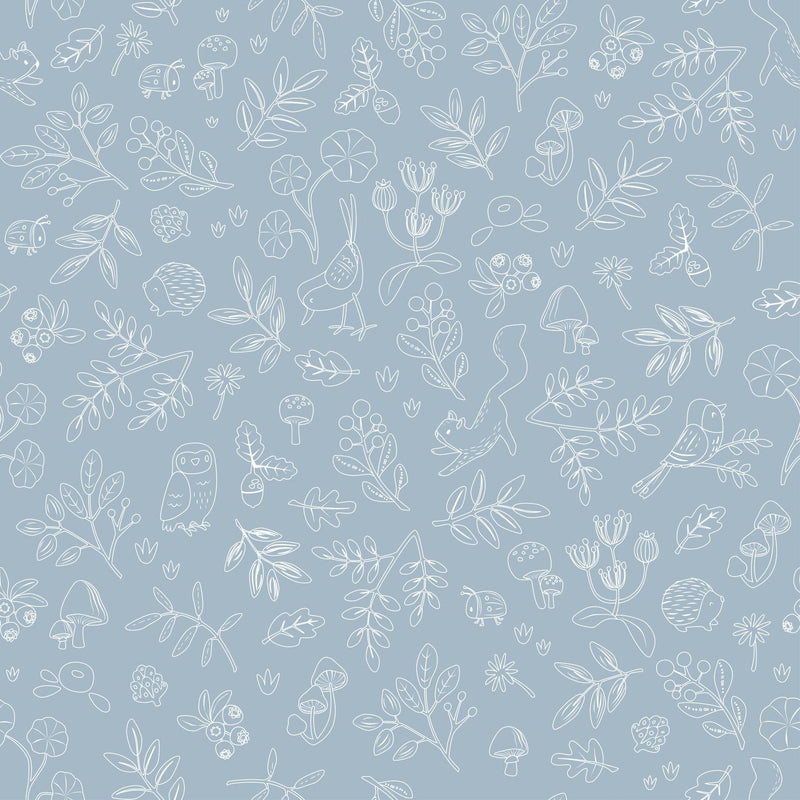 Vlies Tapete Blau Forest Friends Waldwunder Studio Aufnahme