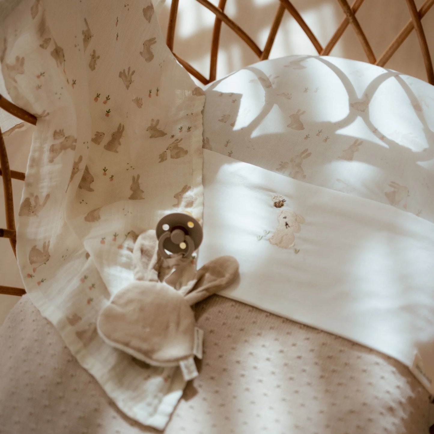 Bettlaken Weiß Newborn Naturals Baby Bunny Detail 7
