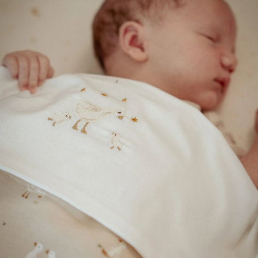 Bettlaken Weiß Newborn Naturals Kleine Gans Anwendung