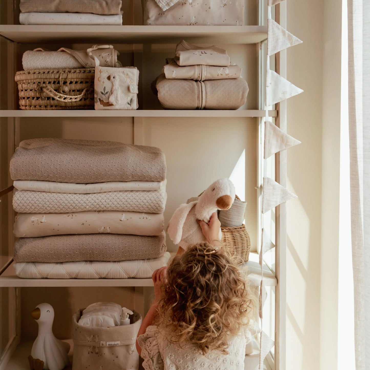 Wiege Decke Beige Essentials Detail 8