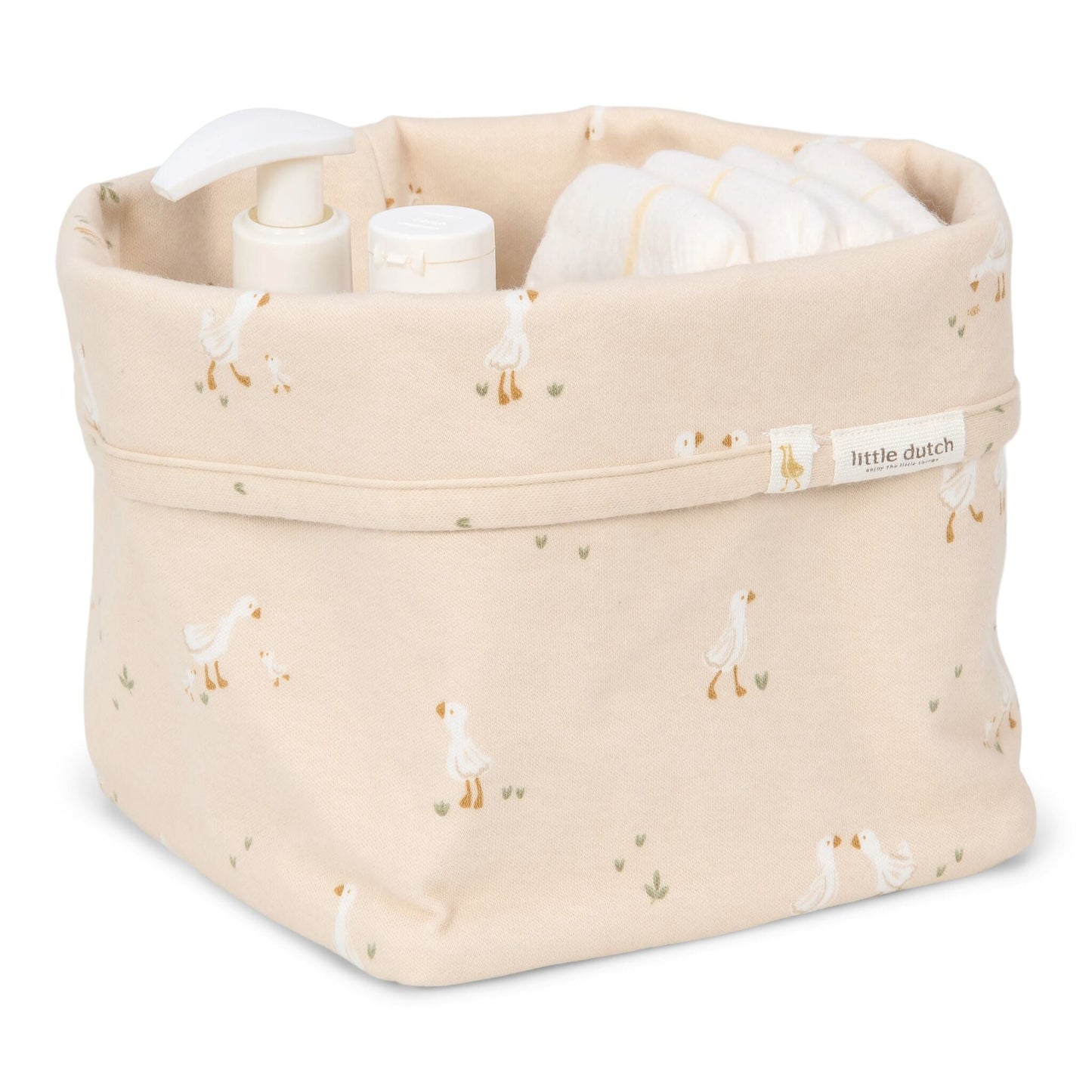 Kleiner Aufbewahrungskorb Weiß Newborn Naturals Kleine Gans Detail 3