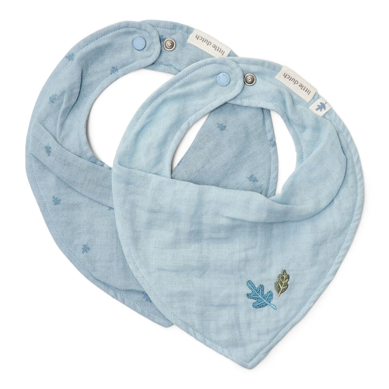 2er Pack Bandana Lätzchen Blau Essentials Studio Aufnahme