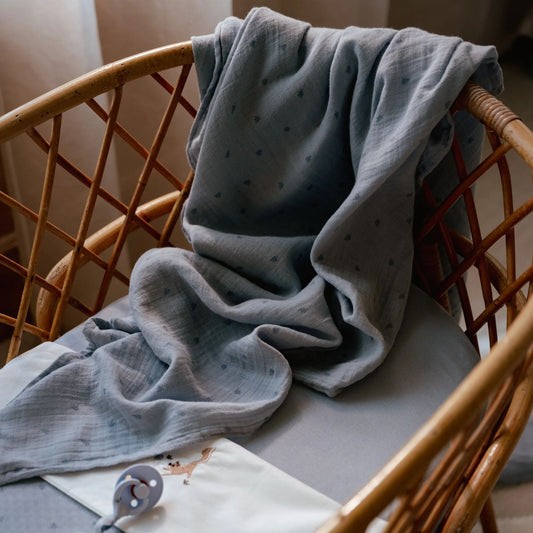 Little Dutch Swaddle Blau 120 cm Essentials Detailansicht