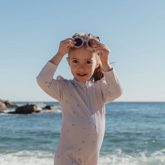 Sonnenbrille Lila Streifen Anwendung