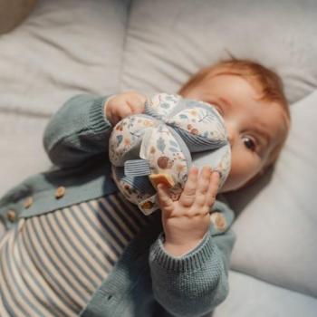 Little Dutch Greifball blau - Forest Friends - Stoffball mit Rassel