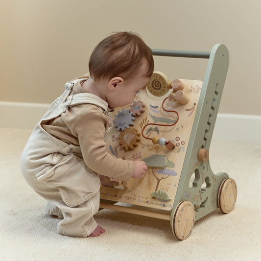 Little Dutch Aktivitätslaufwagen Grün Safari Friends – Produktbild 2