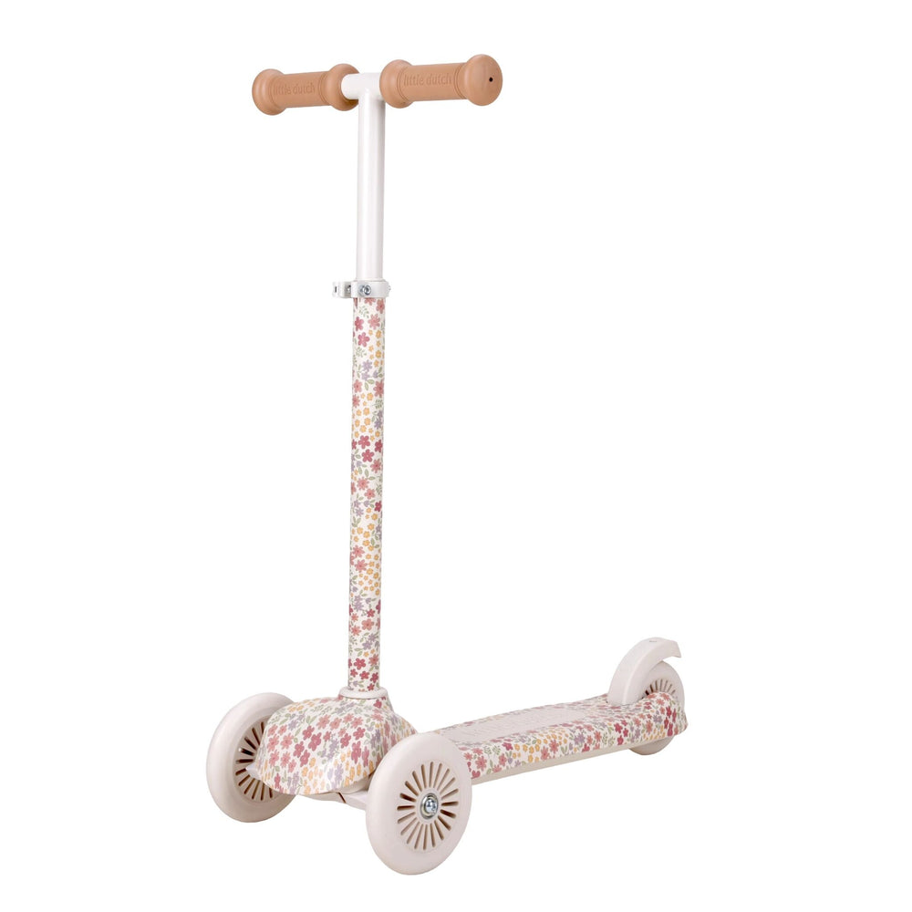 Little Dutch Roller Creme Creme mit bunten Frühlingsblumen seitliche Studio Ansicht