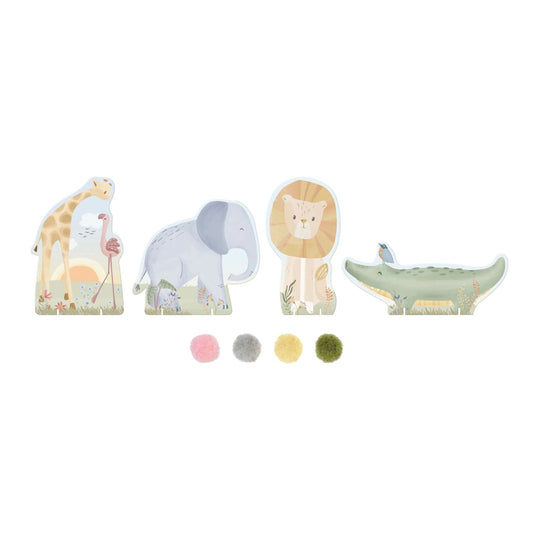 Little Dutch Bastelset Pompons Safari Friends – Seitenansicht