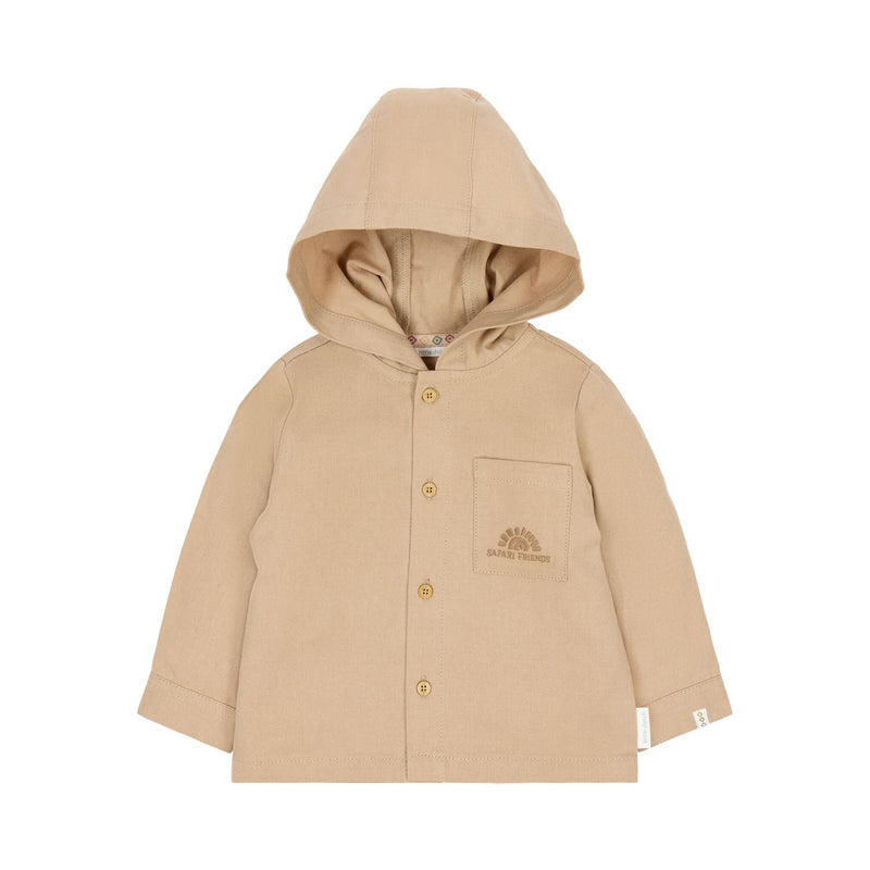 Overshirt Beige mit Kapuze Little Dutch