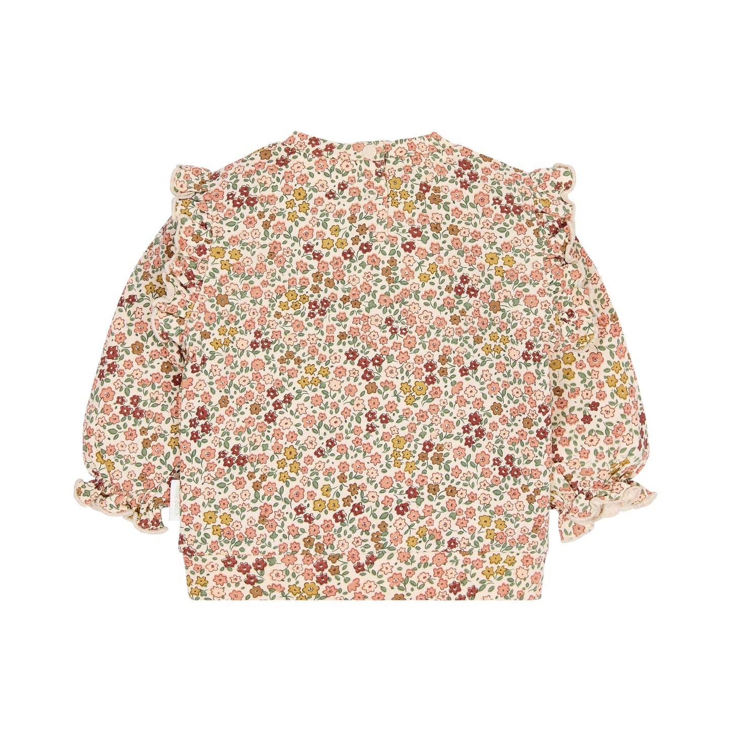 Pullover Rosa Blumendruck mit Rüschen
