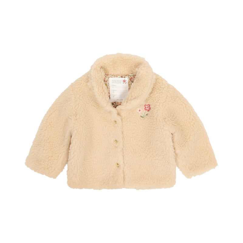 Teddy Cardigan Beige Little Dutch