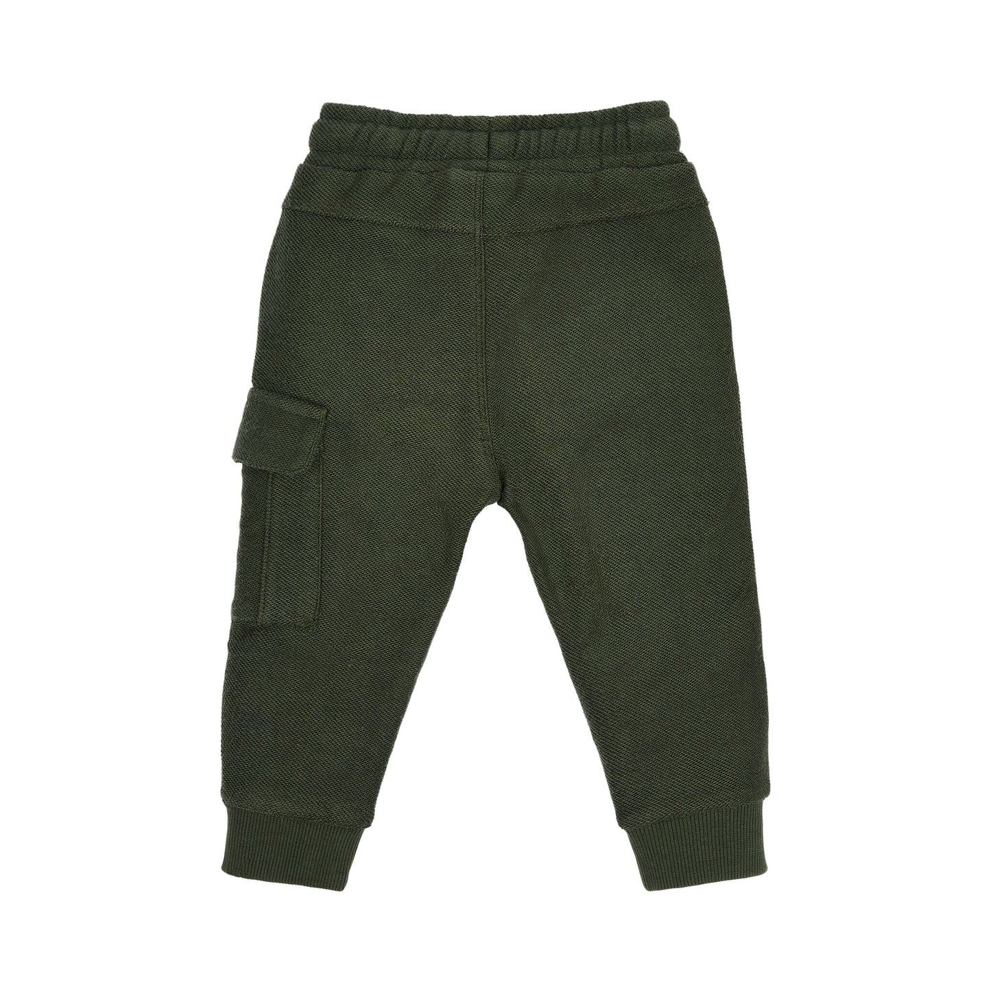 Cargohose aus grünem Sweatstoff Little Dutch Detail