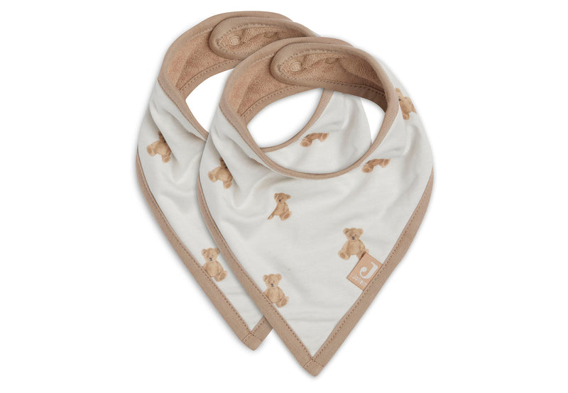 Jollein Lätzchen Bandana - Teddy Bear - 2 Stück - GOTS Studio
