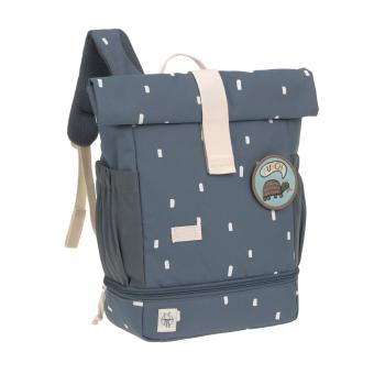 laessig Kindergartenrucksack Rolltop Happy Prints dunkelblau