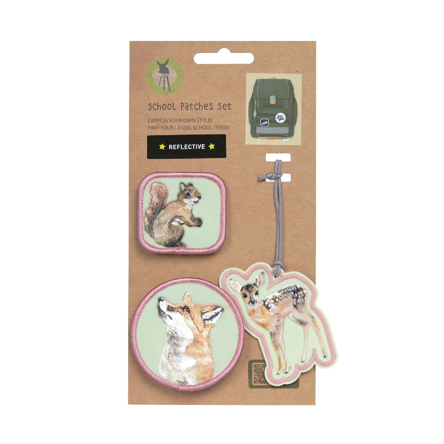 Lässig Anhänger & Patches 3er Set, Wald Maße