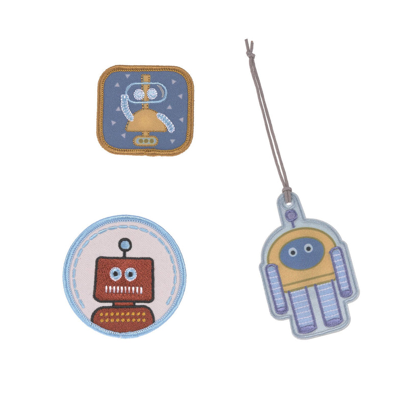 Anhänger & Patches Schul Set Unique, Robot