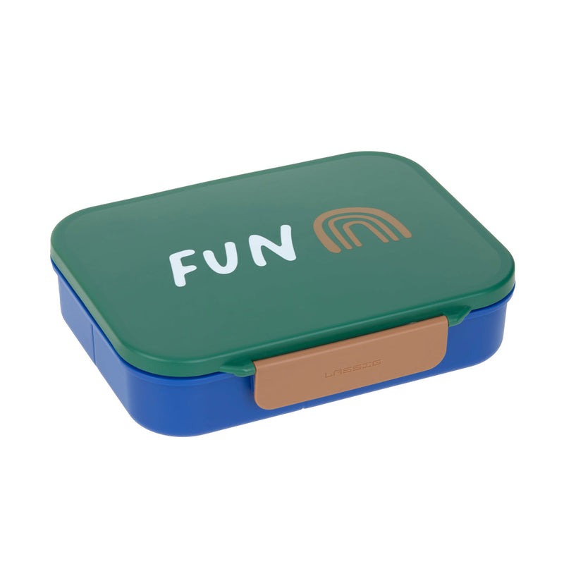 Brotdose Kinder Bento Lunchbox, Little Gang Regenbogen Grün