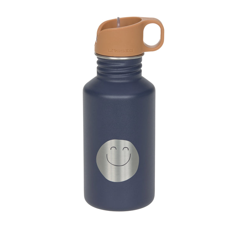 Edelstahl Kinder Trinkflasche 500 ml Little Gang, Smile, Blau