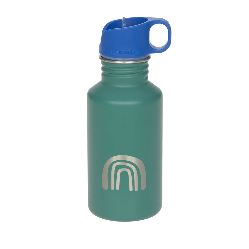 Edelstahl Kinder Trinkflasche 500 ml Little Gang, Regenbogen, Grün