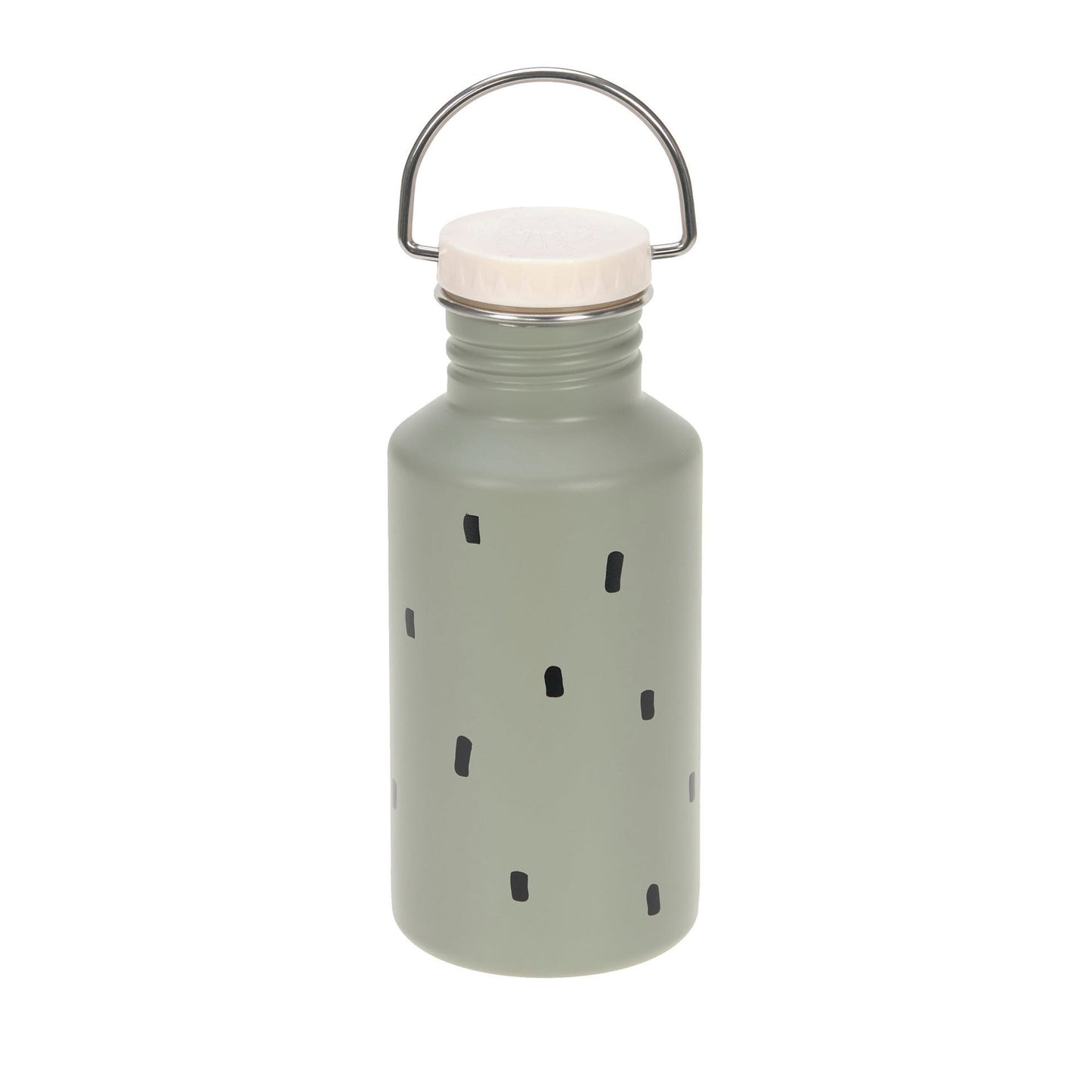 Lässig Edelstahl Kinder Trinkflasche 500 ml Happy Prints, Oliv Detail Bild