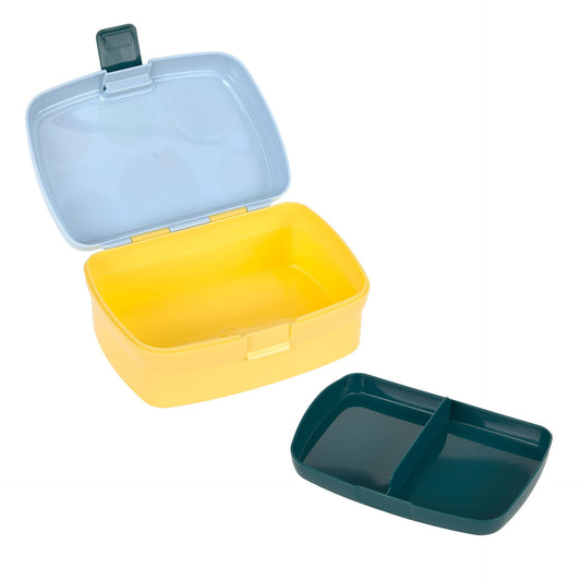 LÄSSIG Brotdose SmileyWorld Blau Bento Lunchbox 17,7 cm
