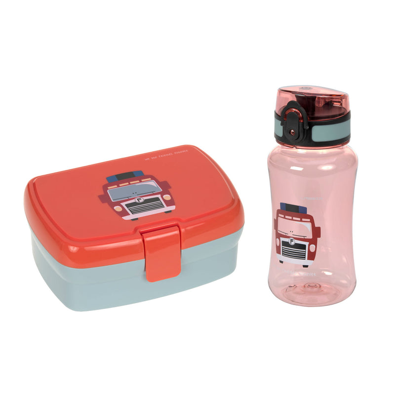 Brotdose & Trinkflasche Set Lunch Set, Tiny Drivers, Feuerwehr