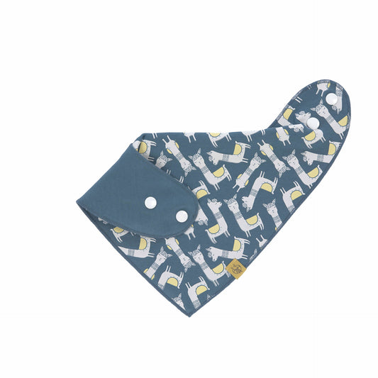 Lässig Dreieckstuch Baby Bandana, Glama Lama Blue Detailansicht