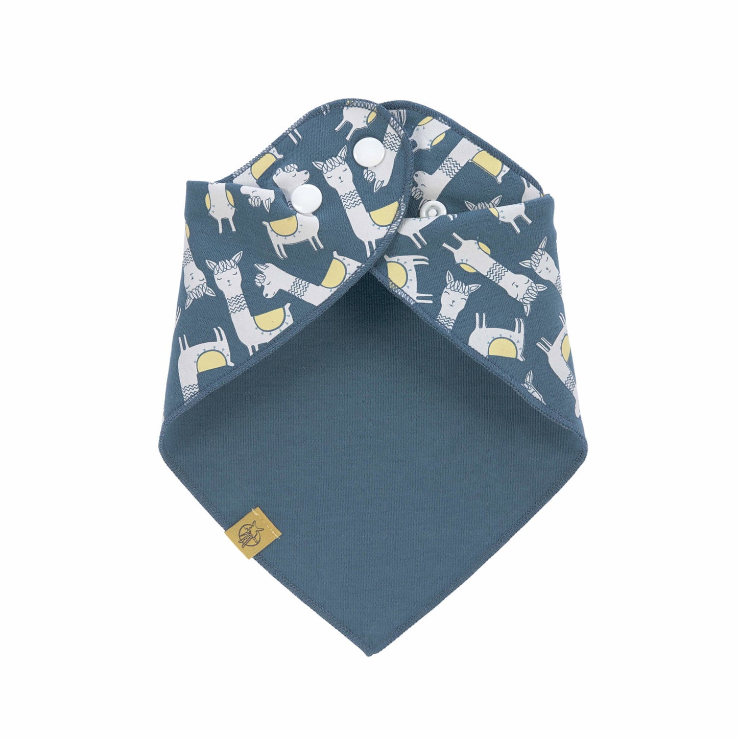 Lässig Dreieckstuch Baby Bandana, Glama Lama Blue Seitenansicht