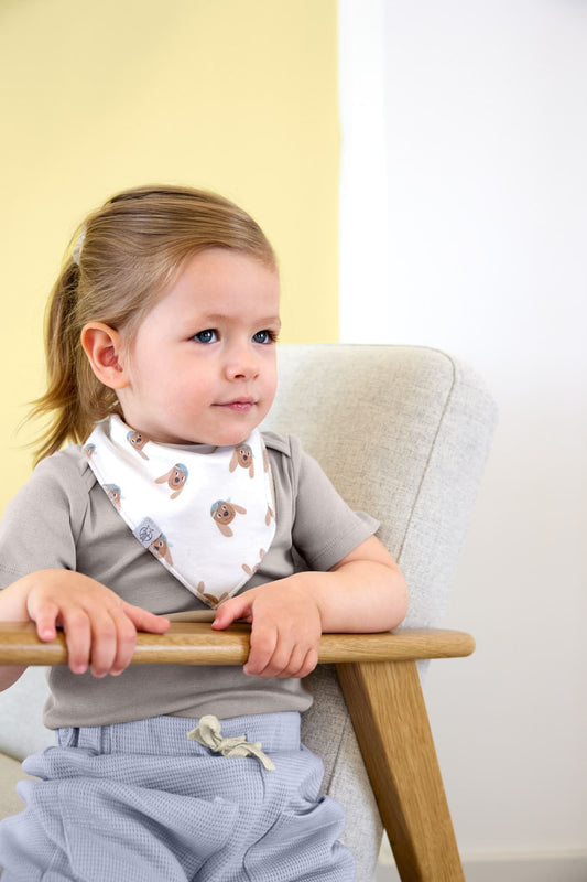 Lässig Dreieckstuch Baby (2 Stk) Bandana, Tiny Team, Hund Detailansicht