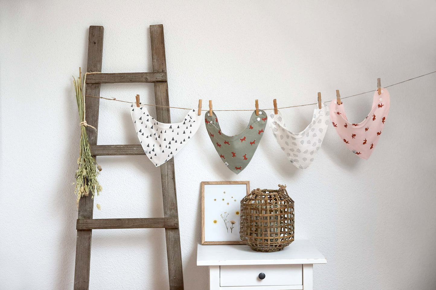 Lässig Dreieckstuch Baby (2 Stk) Bandana, Little Forest Hase Anwendung