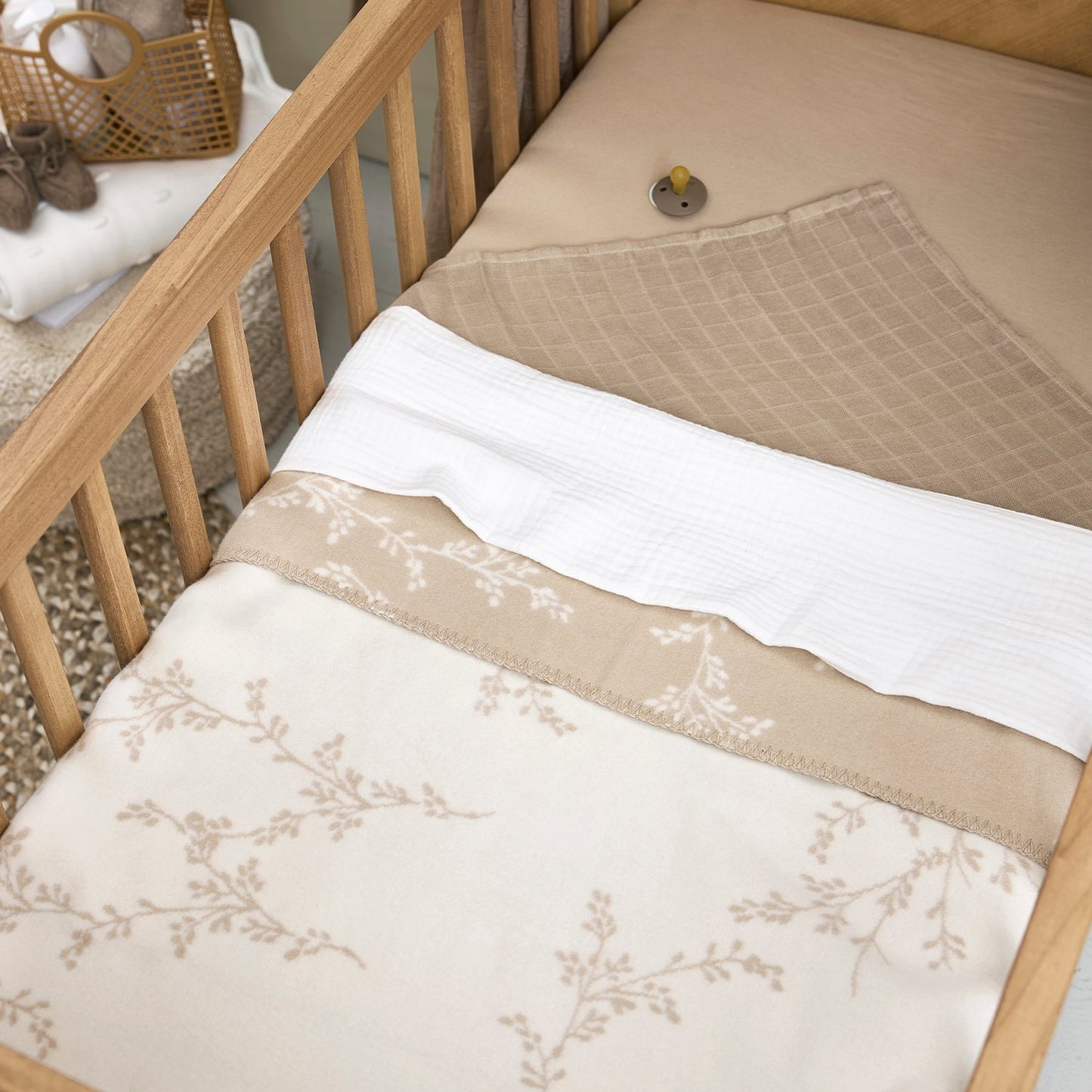 Meyco Decke gewebt Branches Sand