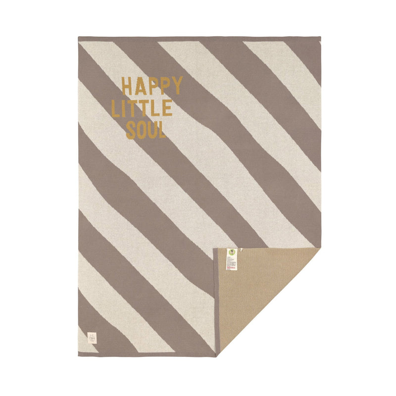 Babydecke Bio Baumwolle, Gestreift Nature Taupe
