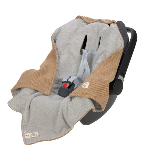 Lässig Einschlagdecke Baby Bio Baumwolle, Sand Detailansicht