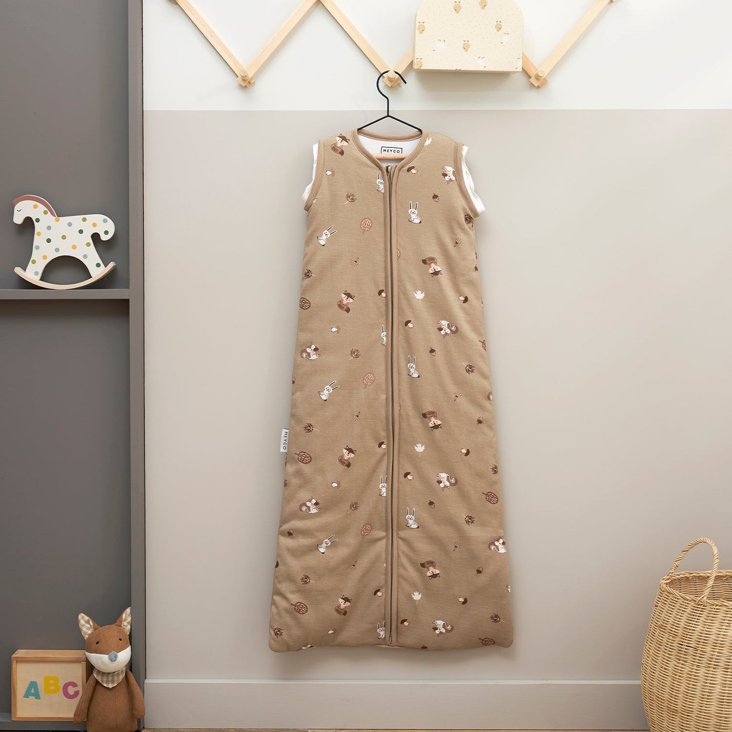 Meyco Ganzjahresschlafsack interlock jersey Forest Animals Sand