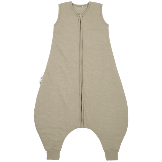 Meyco Schlafsack Jumper gefüttert interlock jersey Slub Team No Sleep Taupe/Offwhite