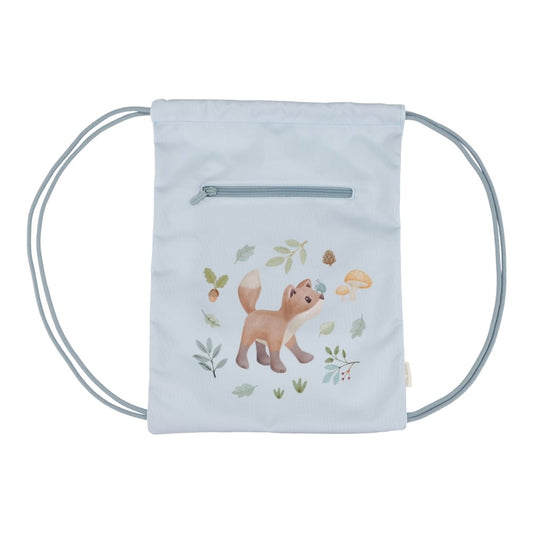 Little Dutch Blauer Turnbeutel Blauer Forest Friends Detailansicht