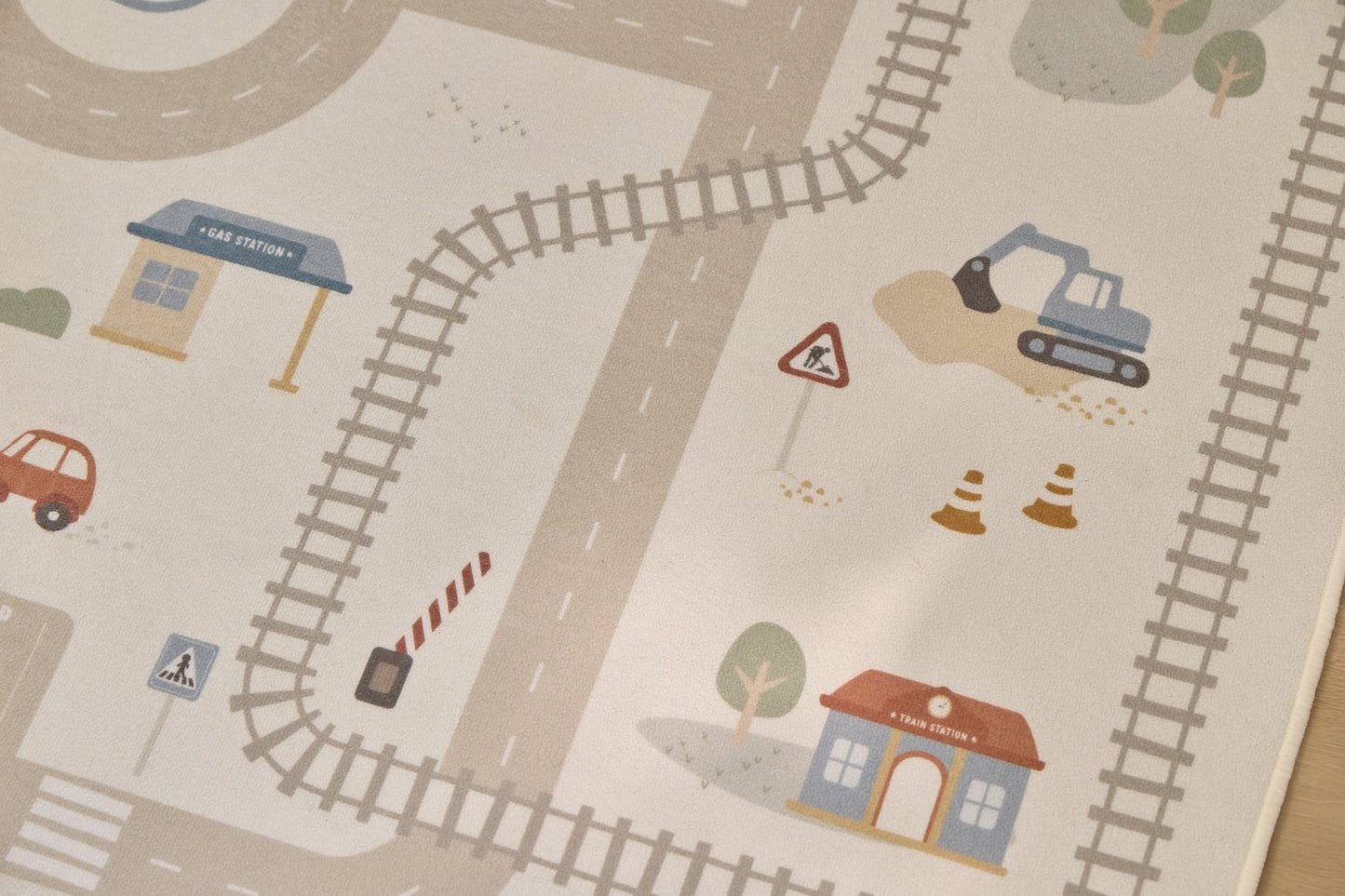 Little Dutch Spielteppich Autos - Beige