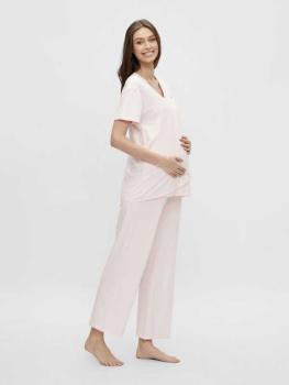 mamalicious 2-in-1-Umstands-Pyjama-Set Love kurzarm mit Stillfunktion Detailansicht