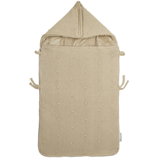 Meyco Fußsäcke Mini Knots teddy Sand