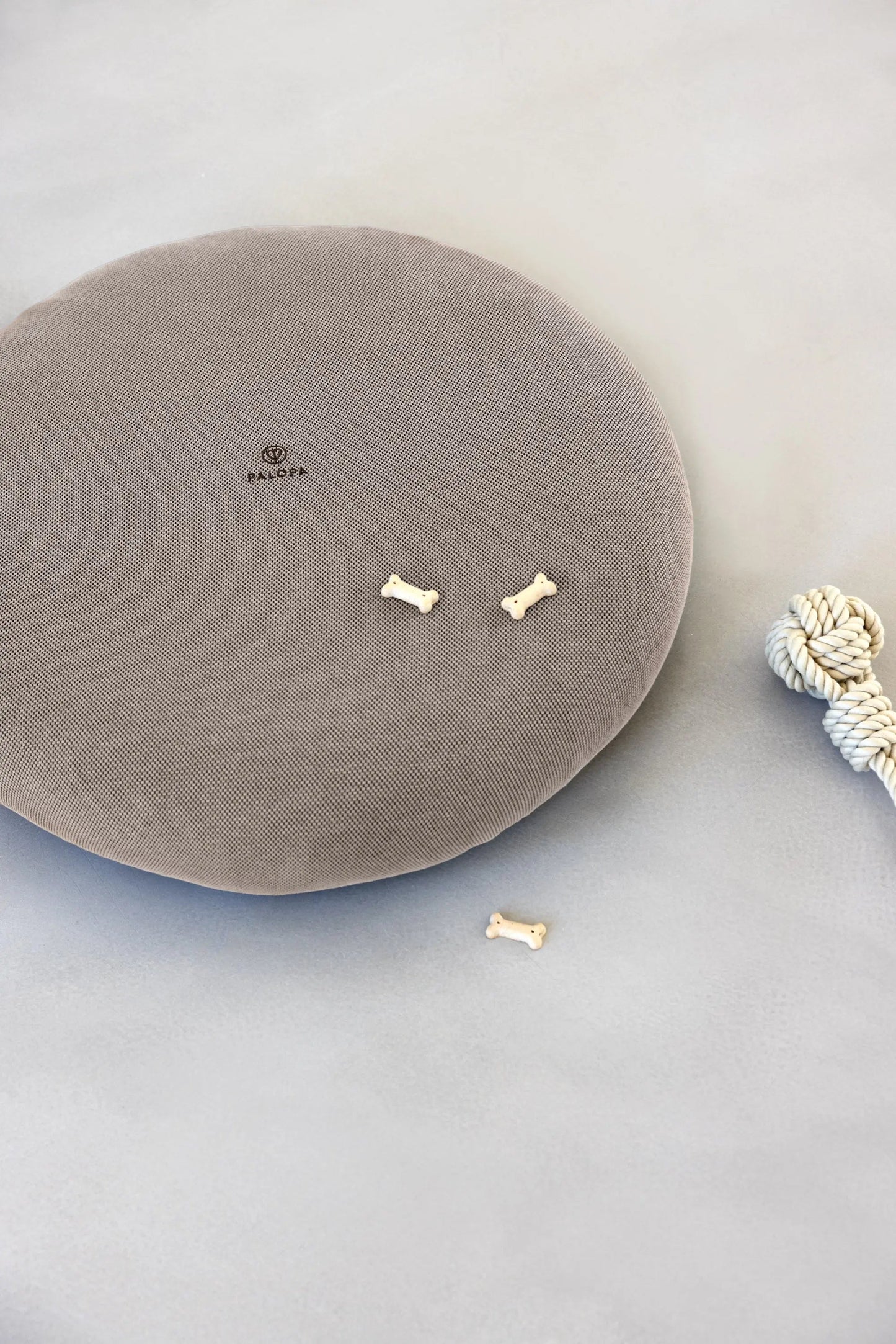 Palopa Hundebett Rund Bezug - Donut Fippa Taupe Grau