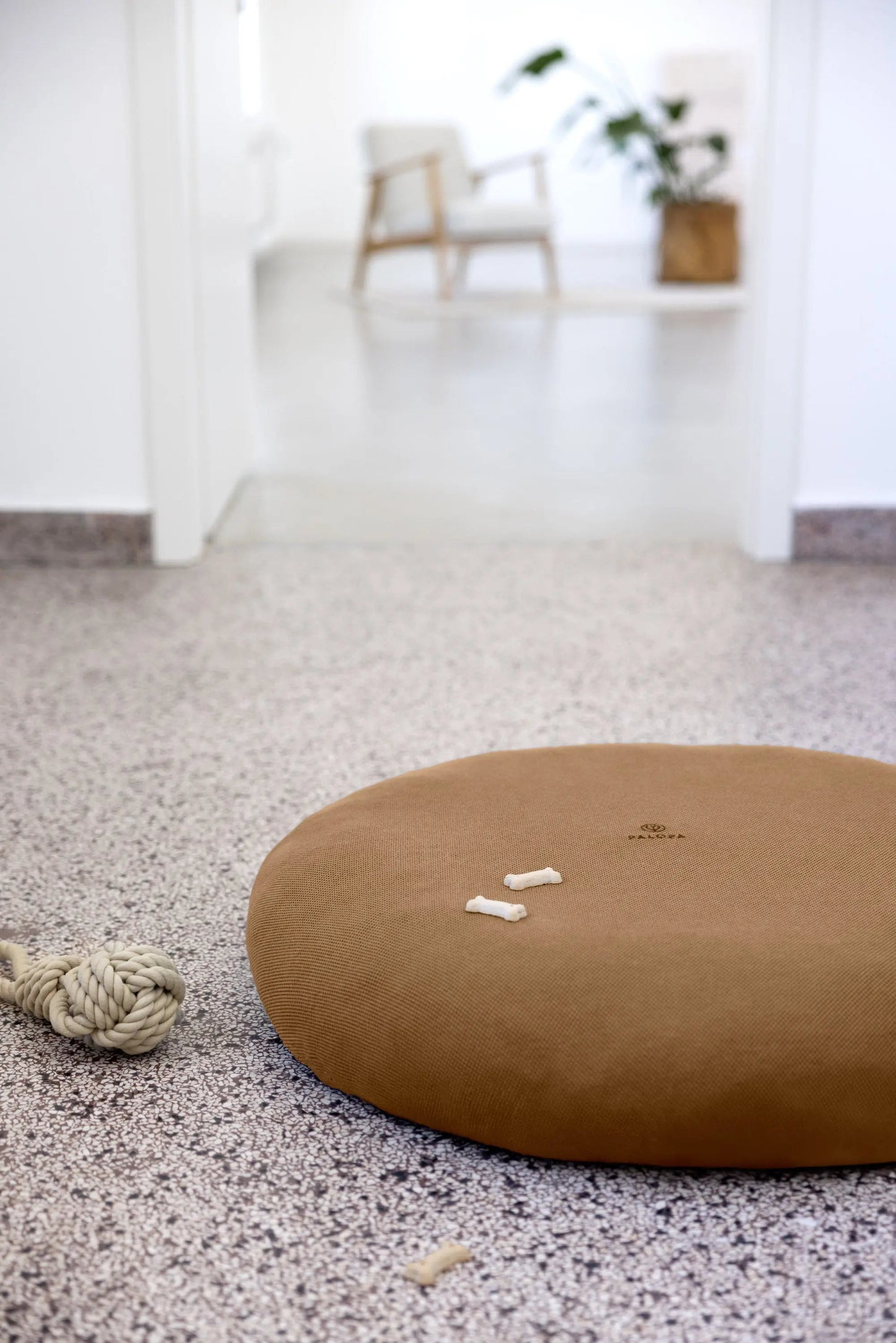 Palopa Hundebett Rund Bezug - Donut Fippa Braun