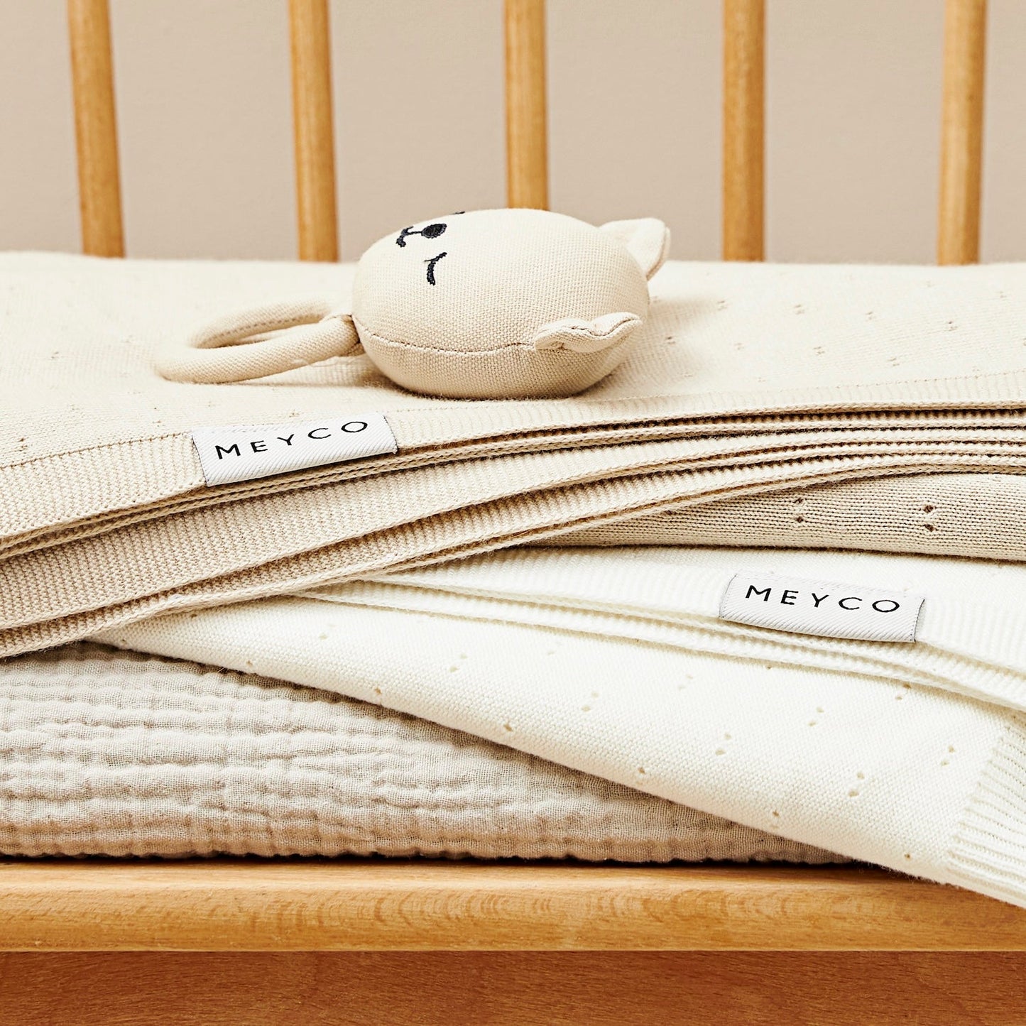 Meyco Decke Bamboo Ajour Offwhite