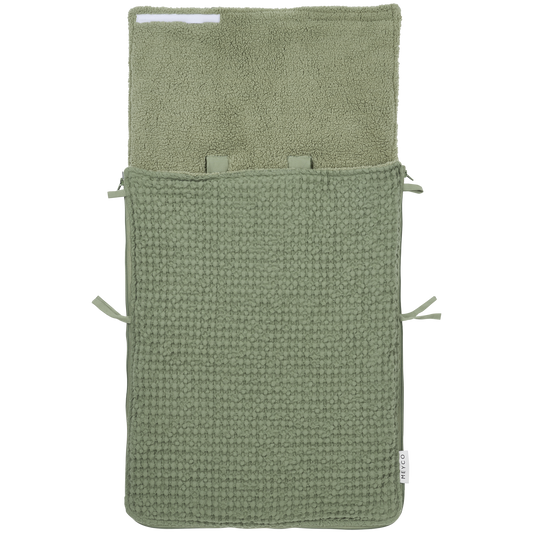 Meyco Fußsäcke Waffle Teddy Olive Green