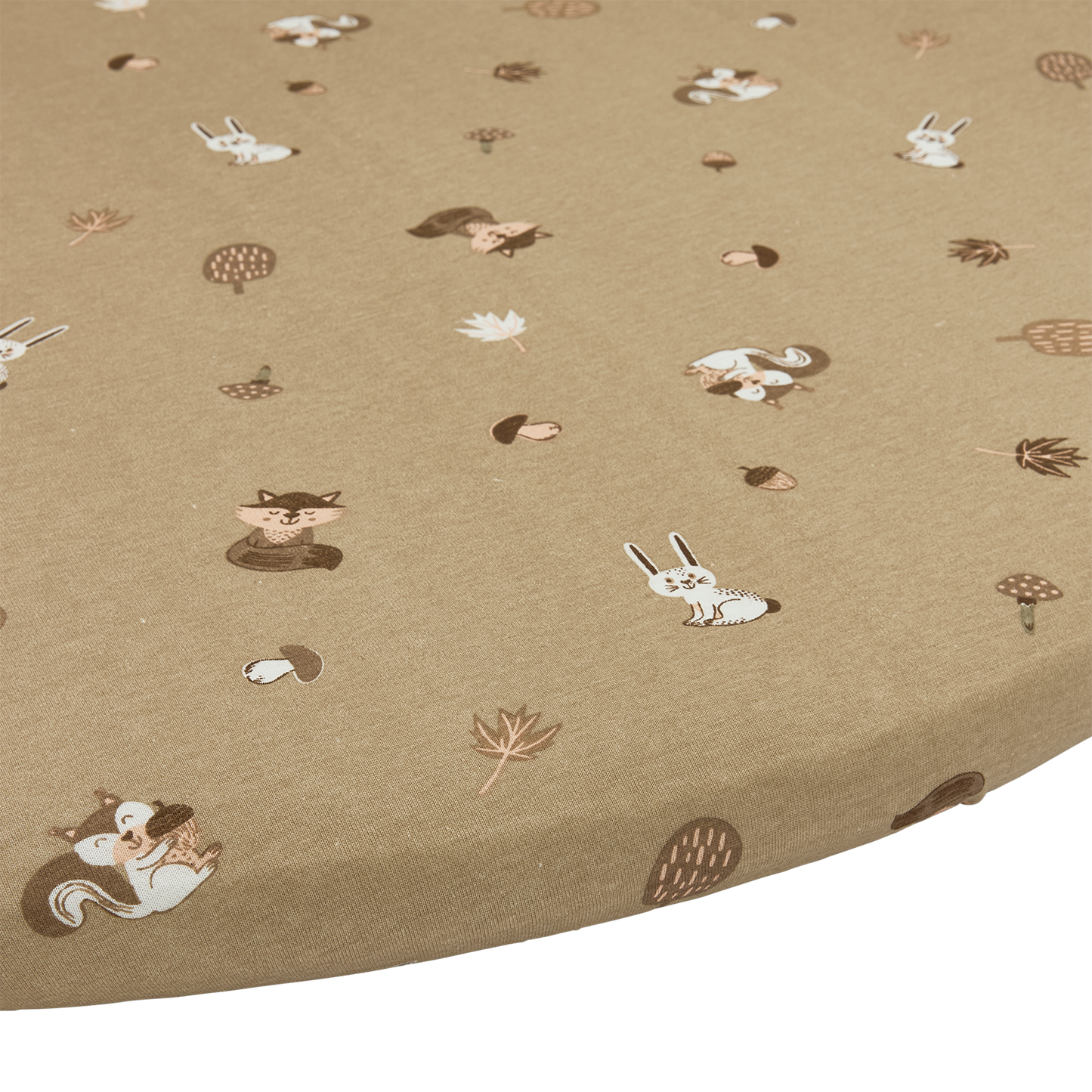 Meyco Spannbettlaken jersey print Forest Animals Sand