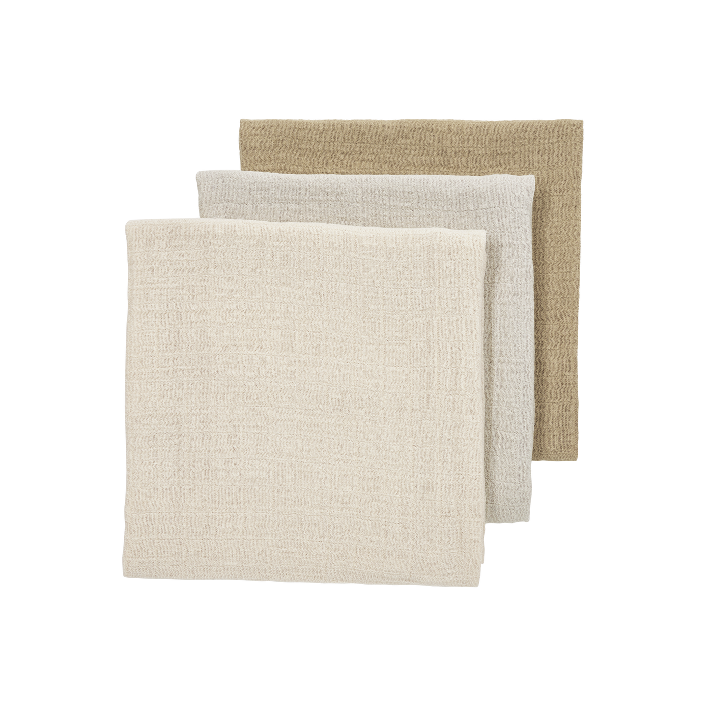 Meyco Musselinwindeln vorgewaschen musselin - Soft Sand/Greige/Taupe Soft Sand/Greige/Taupe