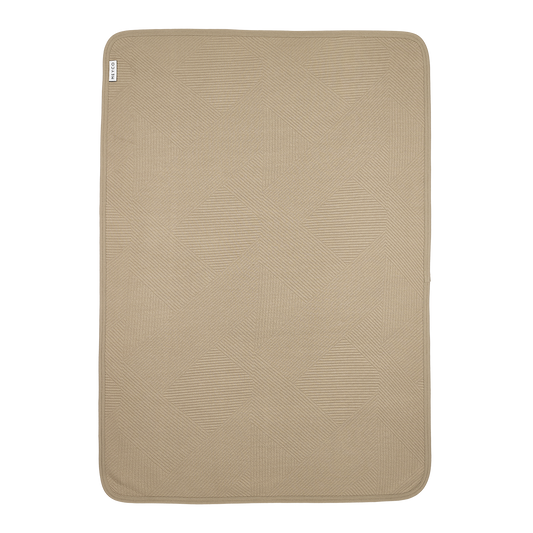 Meyco Decke gebreid jacquard flannel - Pure Taupe Pure Taupe