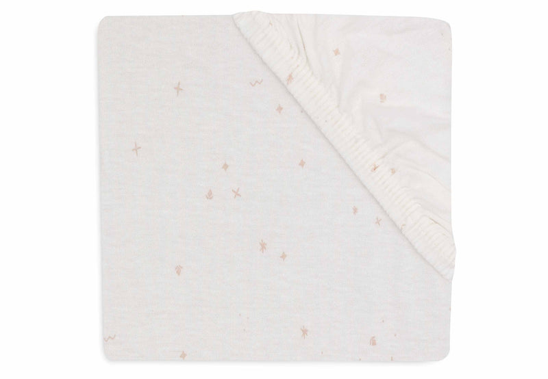 Jollein Spannbettlaken - Jersey - Twinkling Wild Rose Studio