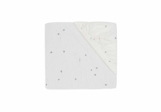 Jollein Spannbettlaken - Jersey - Twinkling Sea Green Detail